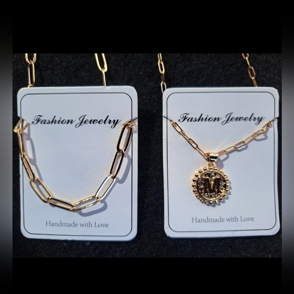 Two necklace and pendant with Letter "M". - Picture 3 of 4